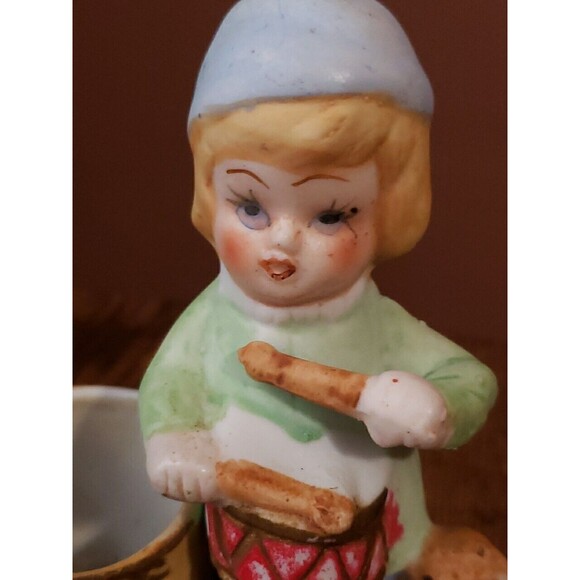Vintage J.S.N.Y. Porcelain Ceramic Little Drummer Child with Dog Figurine Taiwan - Picture 3 of 15